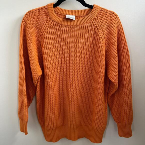 Vintage Orange oversized knit sweater grunge autumn Partners Mervyns small - Picture 1 of 6